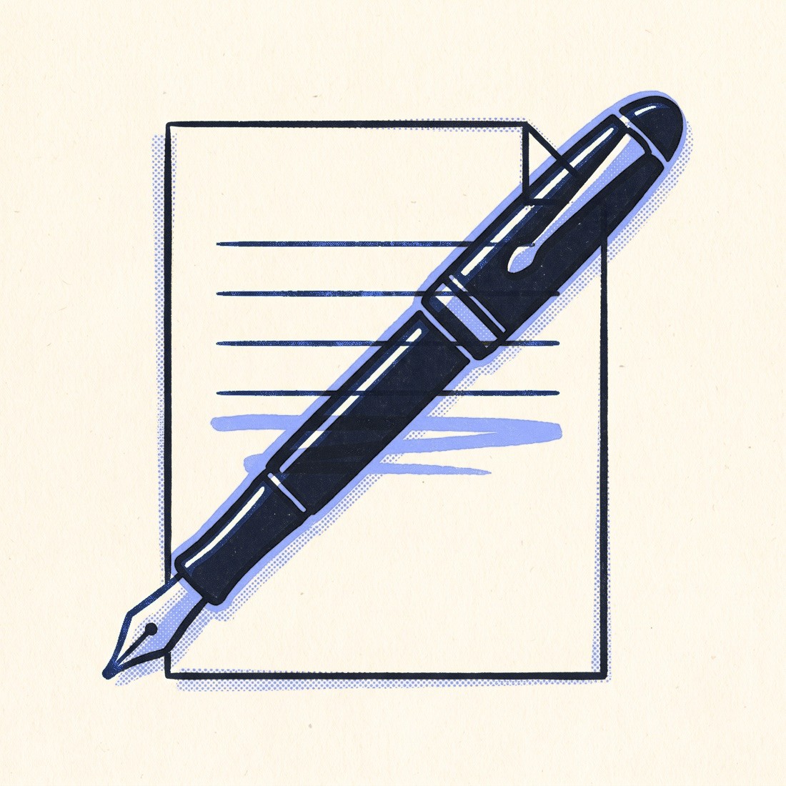 Signing a lease — illustration